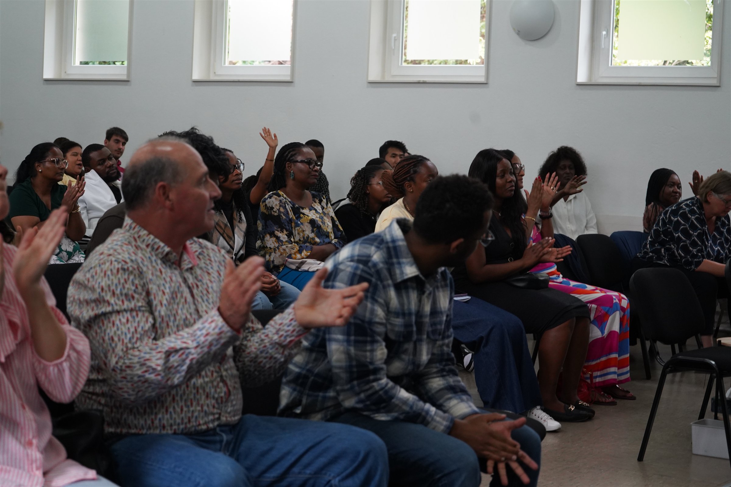 Members and visitors during a Sunday service at River Church Frankfurt
